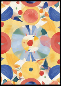 Krāsains raksts ar apļiem un dinamiku, kas rada prieku-2