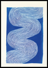 Suaves ondas fluyen a través de profundos tonos azules.-0