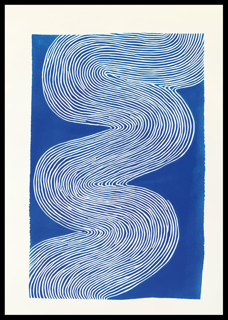 Suaves ondas fluyen a través de profundos tonos azules.-12