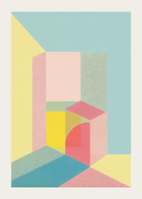 Pastel colored geometry creates a calming sense of space-3