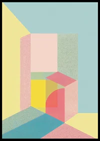 Pastel colored geometry creates a calming sense of space-6