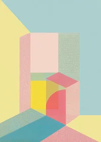 Pastel colored geometry creates a calming sense of space-7