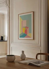 Pastel colored geometry creates a calming sense of space-8