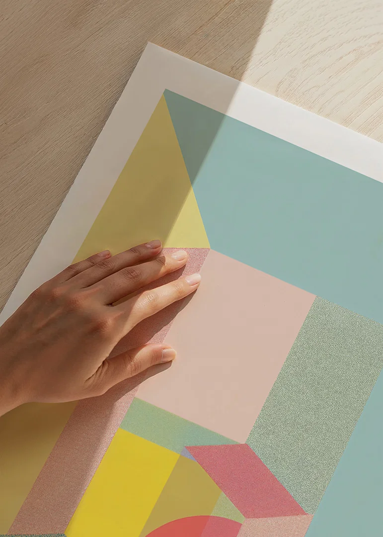 Pastel colored geometry creates a calming sense of space-12