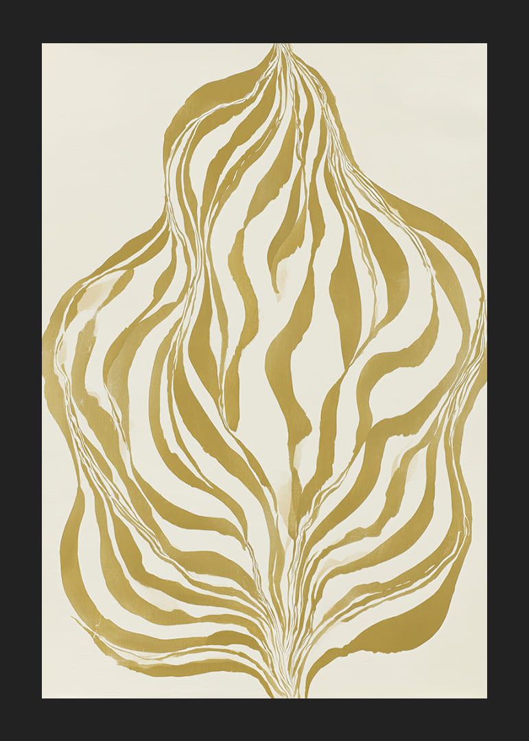 Gyllene linjer slingrar sig i ett böljande mönster-12