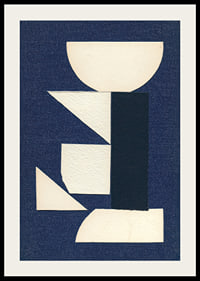 Stijlvolle poster met geometrische vormen op een donkere achtergrond-2