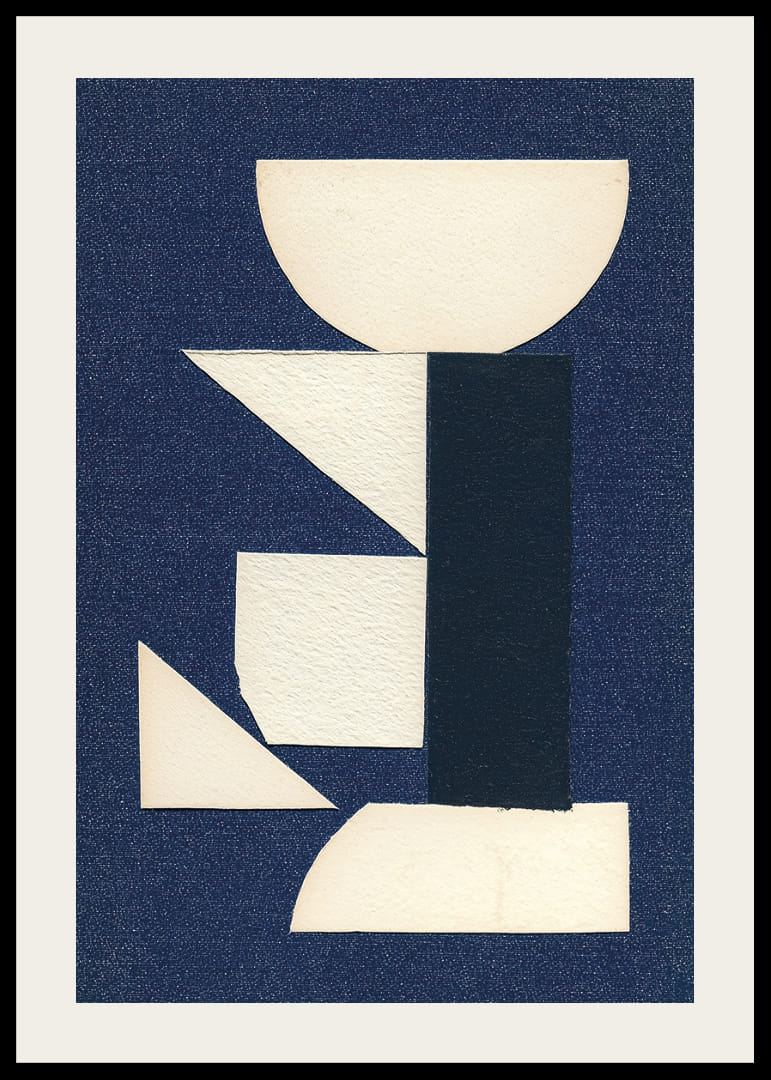 Stylish poster with geometric shapes on a dark background-12