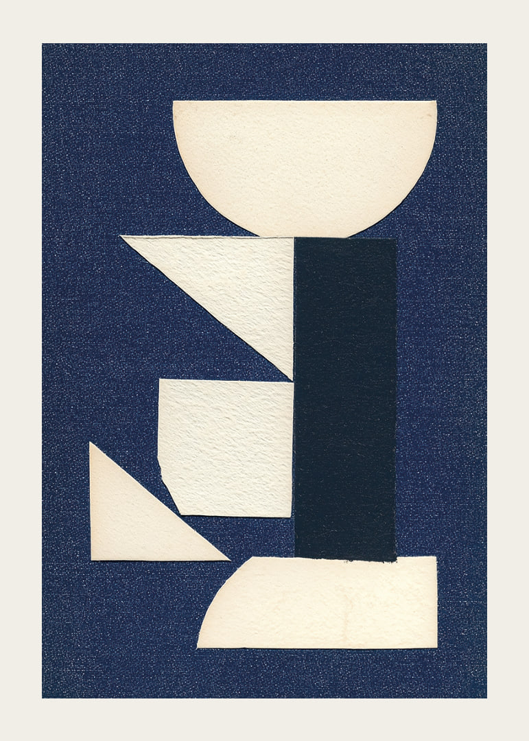 Stijlvolle poster met geometrische vormen op een donkere achtergrond-12