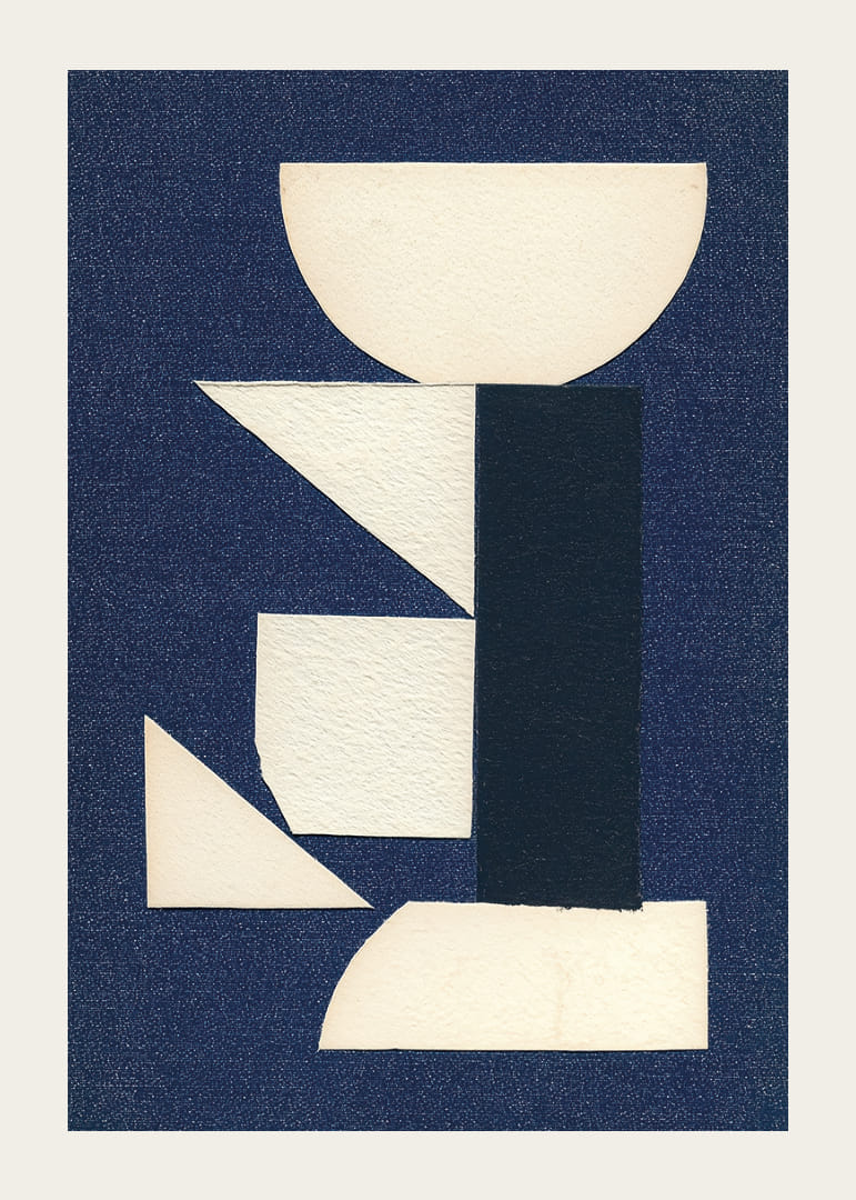 Stylish poster with geometric shapes on a dark background-12