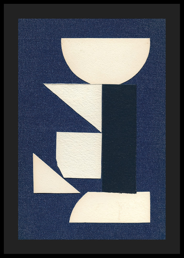 Stylish poster with geometric shapes on a dark background-12