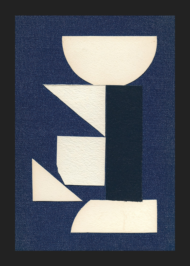 Stijlvolle poster met geometrische vormen op een donkere achtergrond-12