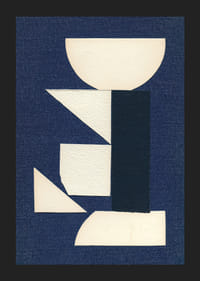 Stylish poster with geometric shapes on a dark background-5