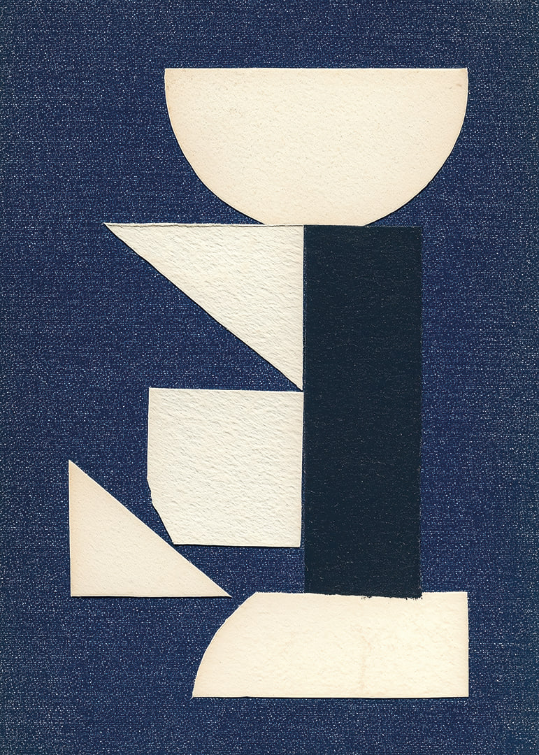 Stijlvolle poster met geometrische vormen op een donkere achtergrond-12