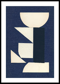 Stijlvolle poster met geometrische vormen op een donkere achtergrond-0