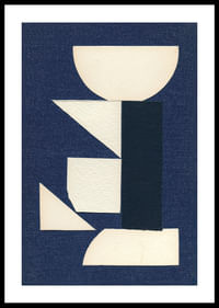 Elegante póster con formas geométricas sobre fondo oscuro.-0