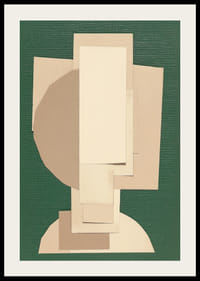 A work of art with geometric layers in soft colors-2