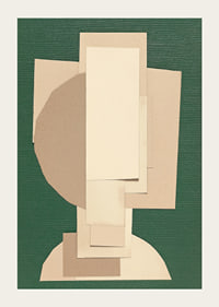 Ein Kunstwerk mit geometrischen Schichten in sanften Farben-3