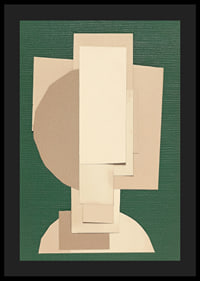 Ein Kunstwerk mit geometrischen Schichten in sanften Farben-4