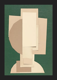 Ein Kunstwerk mit geometrischen Schichten in sanften Farben-5