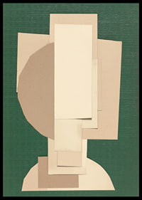Ein Kunstwerk mit geometrischen Schichten in sanften Farben-6