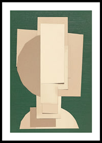Ein Kunstwerk mit geometrischen Schichten in sanften Farben-0