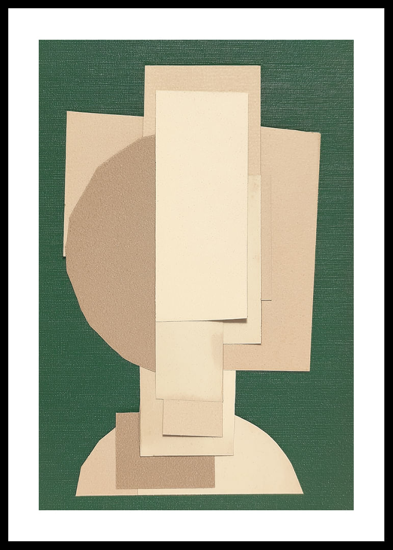 Una obra de arte con capas geométricas en colores suaves-12