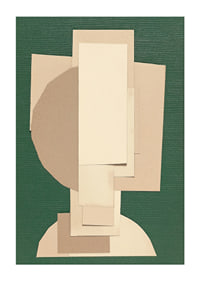 Ein Kunstwerk mit geometrischen Schichten in sanften Farben-1