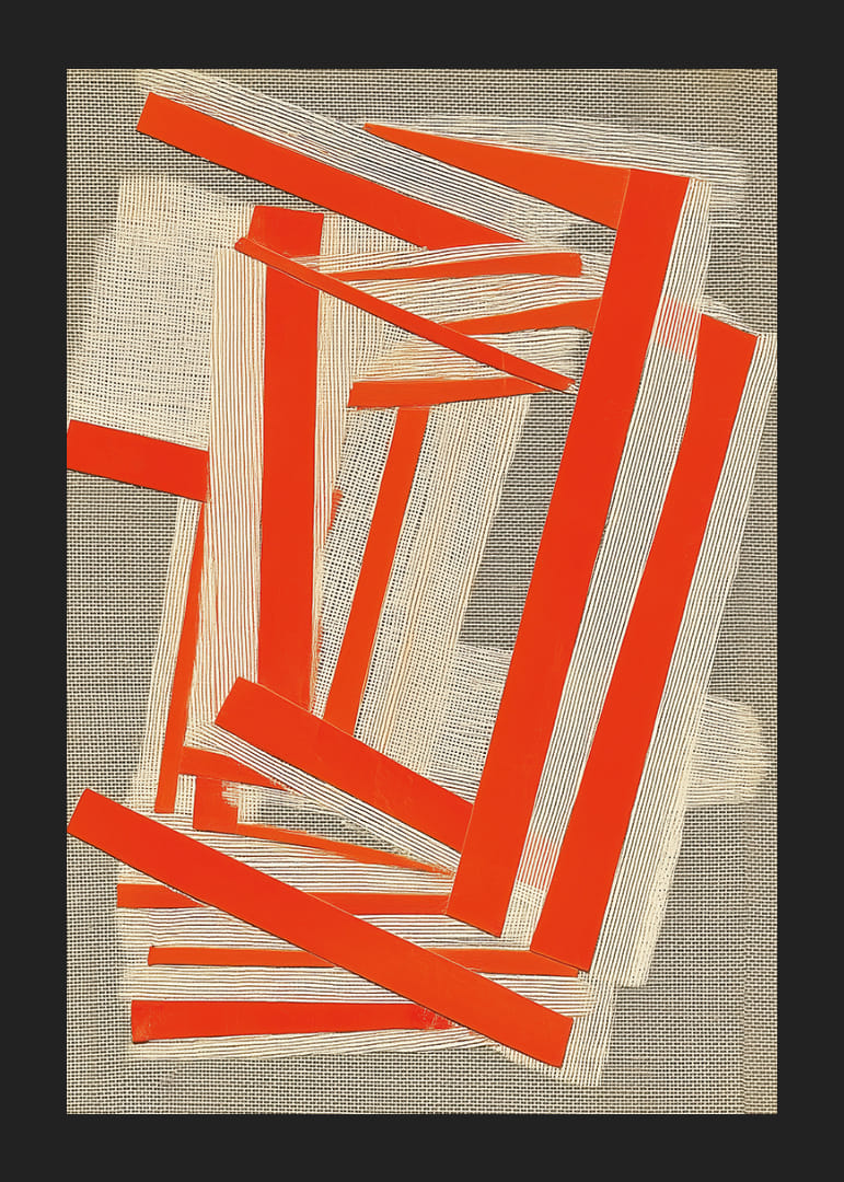 Djärva röda linjer skapar en livfull rörelse och balans-12