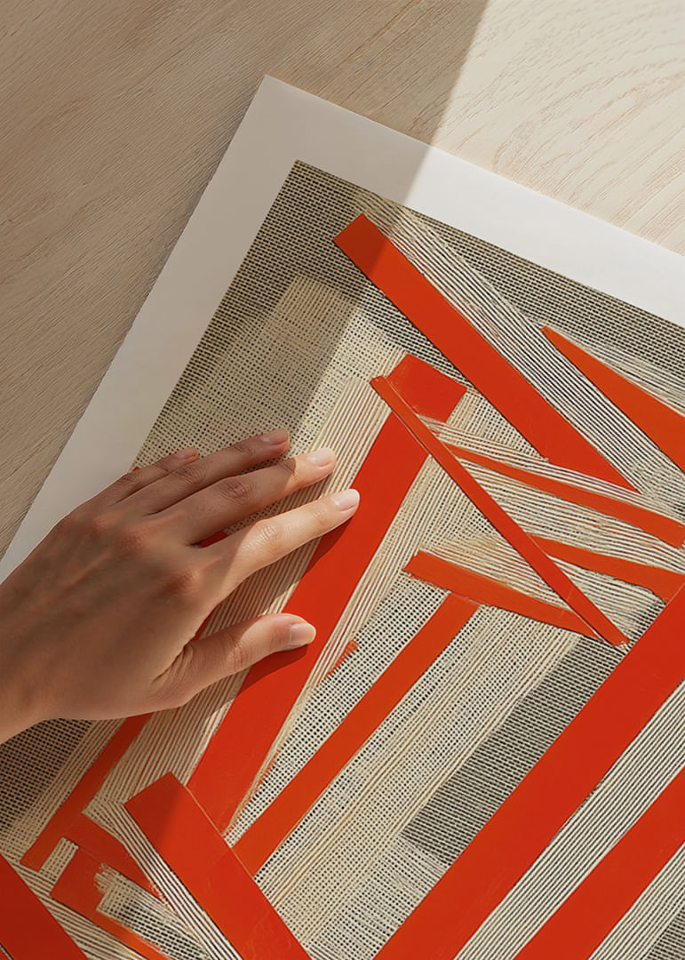 Spilgtas sarkanas līnijas rada spilgtu kustību un līdzsvaru-12