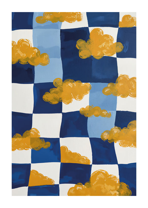 Poster Golden Sky Chess