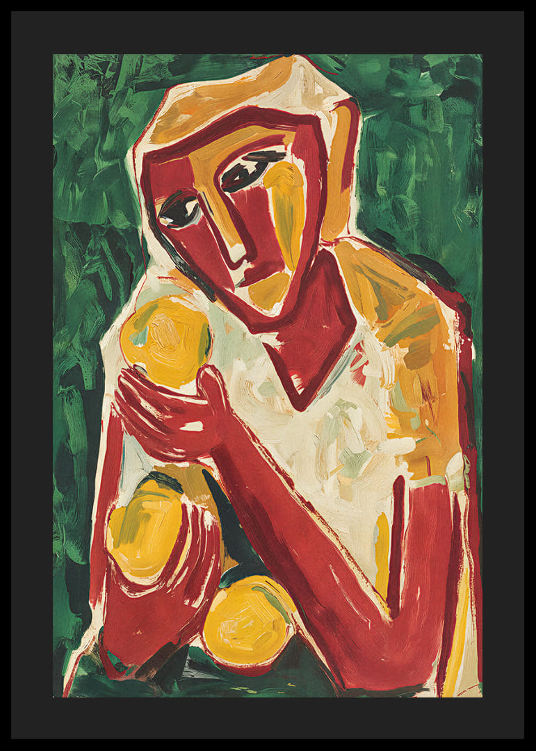 En konstnärlig omfamning av frukt i starka färger-12