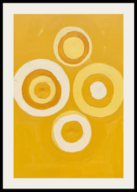 Golden rings dance with elegance on warm background-2