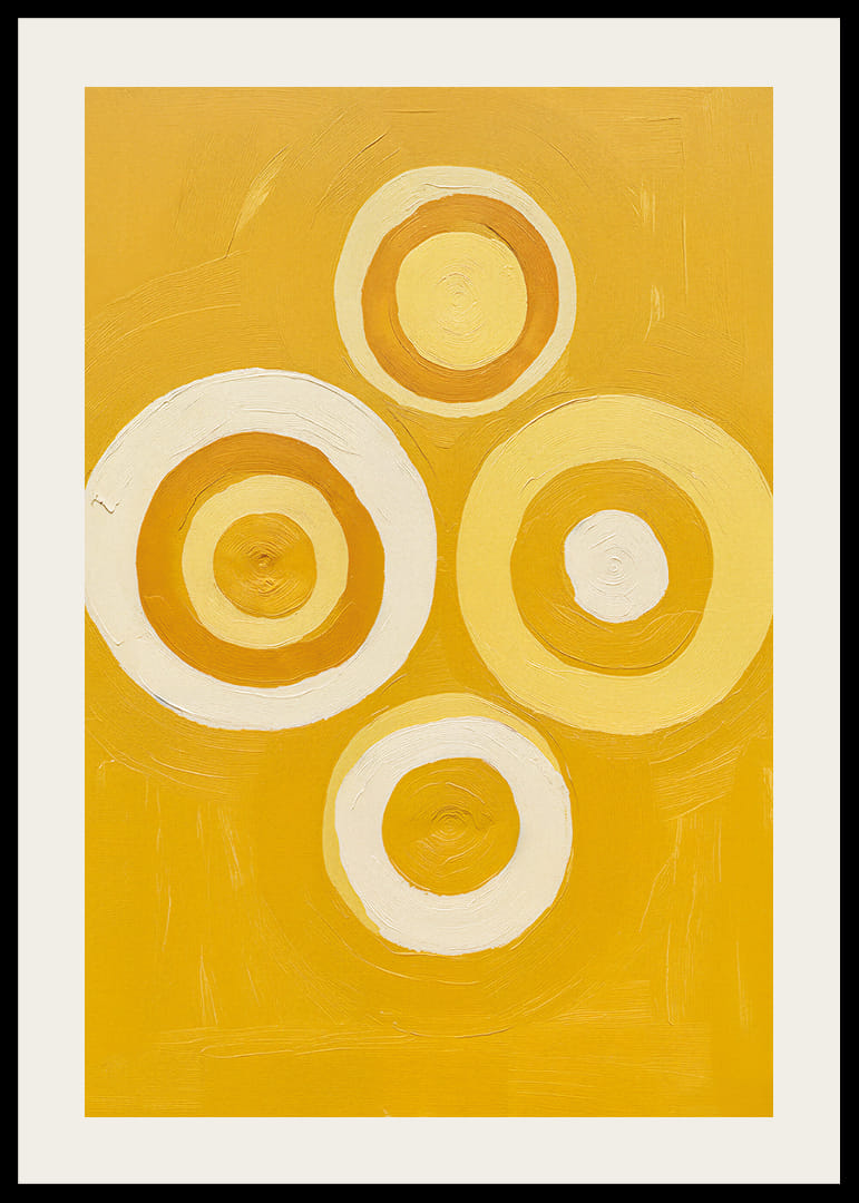 Golden rings dance with elegance on warm background-12