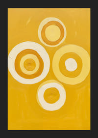 Golden rings dance with elegance on warm background-5