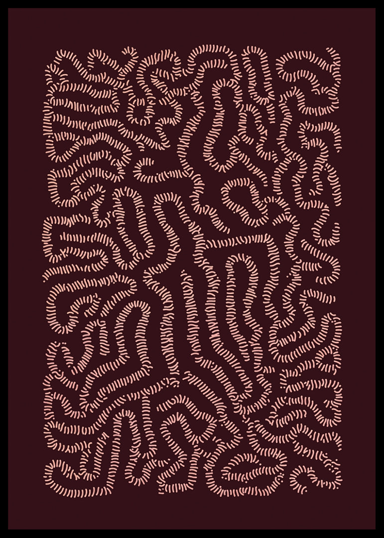 Un labyrinthe hypnotique de courbes et de motifs fascine le spectateur.-12