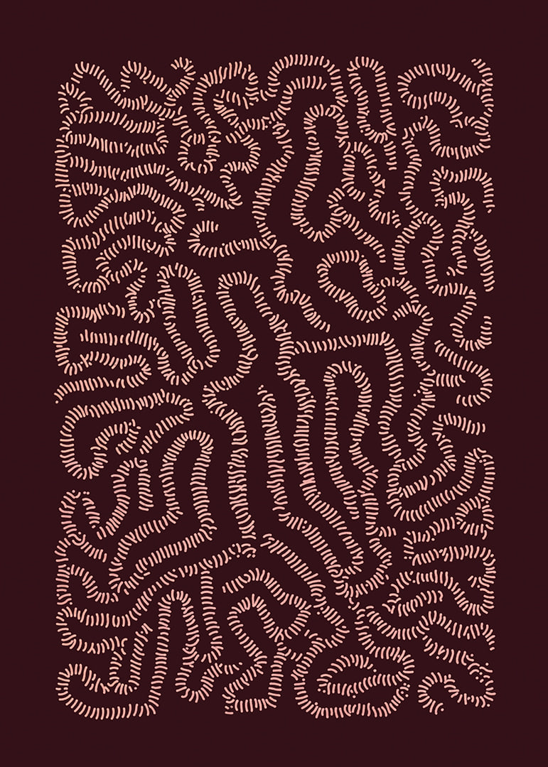 Un labyrinthe hypnotique de courbes et de motifs fascine le spectateur.-12