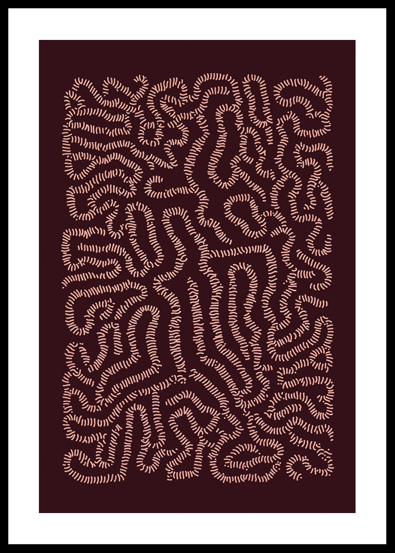 Un labyrinthe hypnotique de courbes et de motifs fascine le spectateur.-12