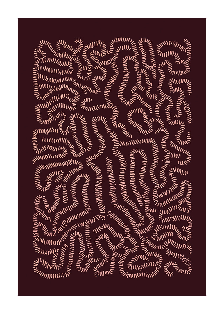 Un labyrinthe hypnotique de courbes et de motifs fascine le spectateur.-12