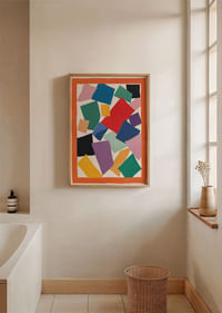 Krāsains abstrakts šedevrs ar spilgtu enerģiju-2