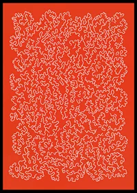 A playful pattern on a vibrant red background-2