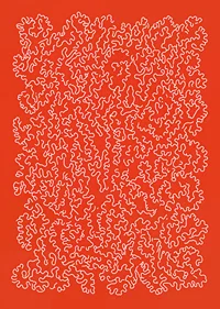 A playful pattern on a vibrant red background-3