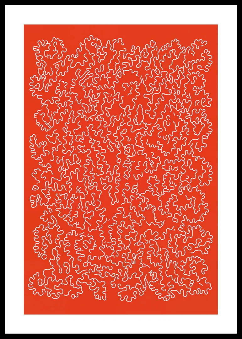 A playful pattern on a vibrant red background-12