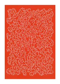 A playful pattern on a vibrant red background-1