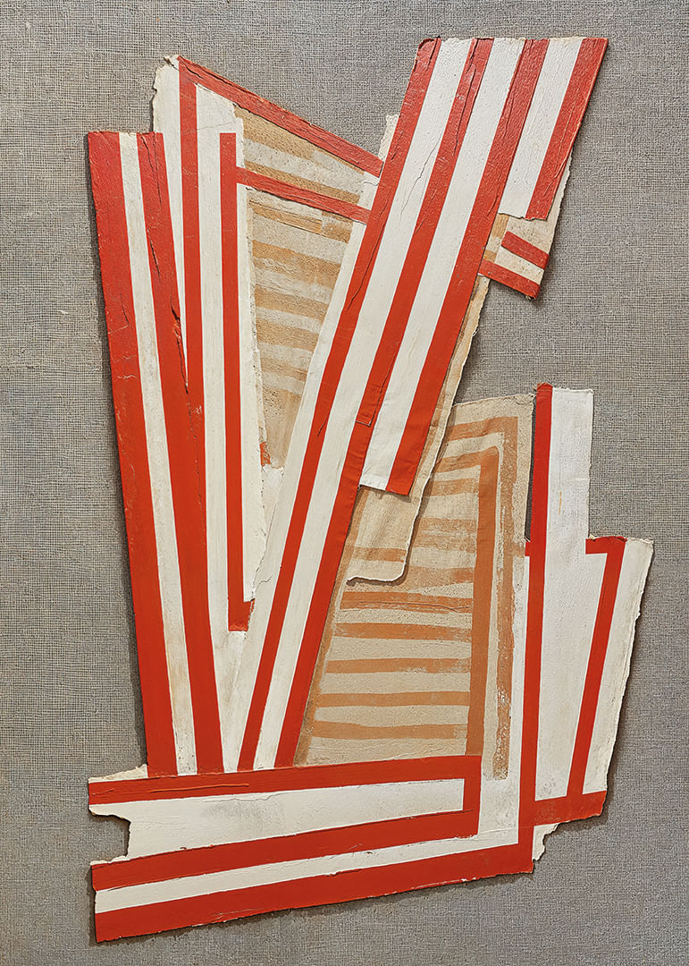 Las vibrantes líneas rojas y blancas crean un movimiento enérgico-12