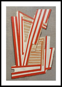 Las vibrantes líneas rojas y blancas crean un movimiento enérgico-0