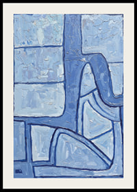 Une abstraction bleue harmonieuse crée calme et équilibre-2