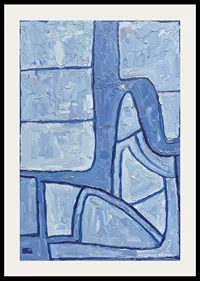 A harmonious blue abstraction creates calm and balance-2