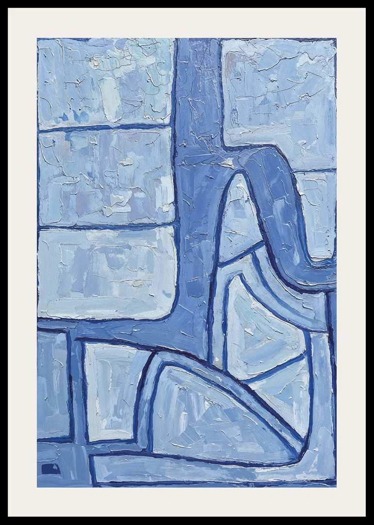 A harmonious blue abstraction creates calm and balance-12
