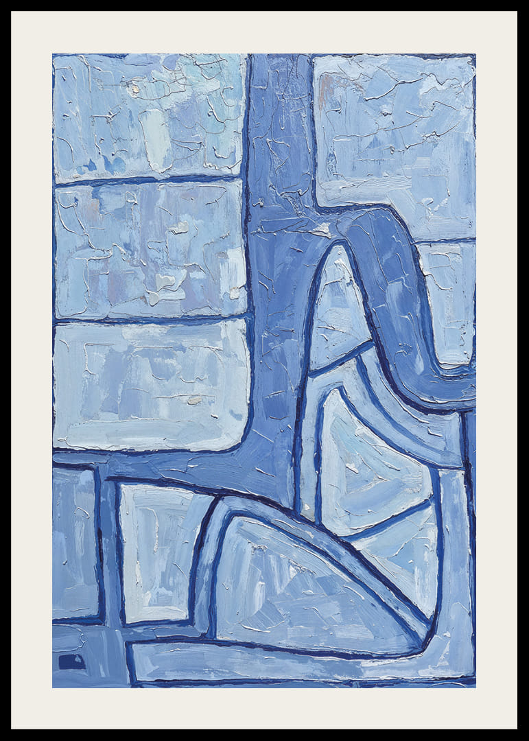 En harmonisk blå abstraktion skapar lugn och balans-12