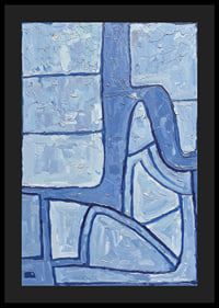 Une abstraction bleue harmonieuse crée calme et équilibre-4